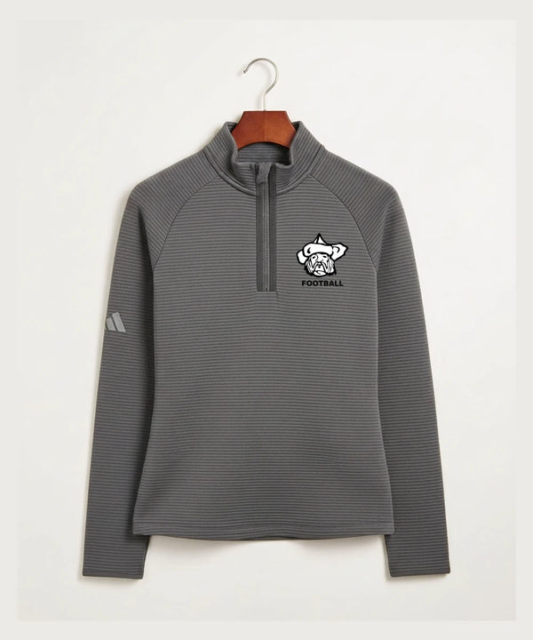 Polo HS Football general - Grey Quarter Zip - Left Chest