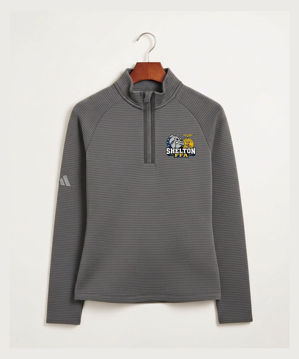 Shelton High School FFA general - Grey Quarter Zip - Left Chest