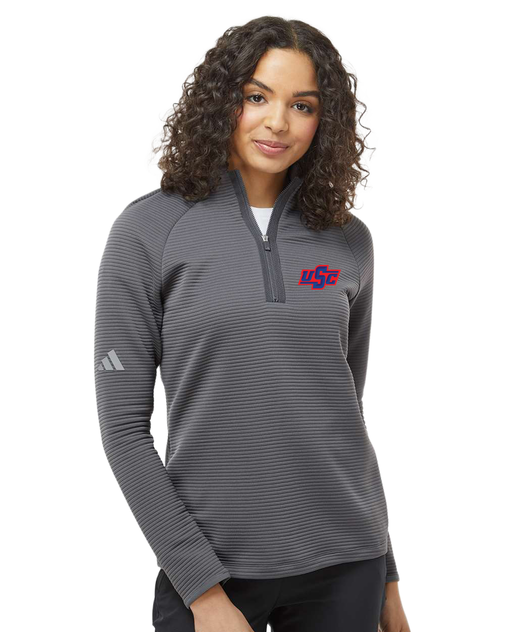Wells Baseball & Softball - Grey Quarter Zip - Left Chest