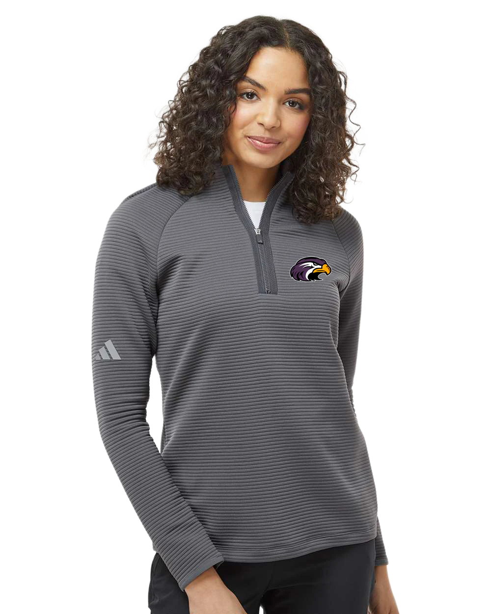 Montevideo Baseball - Grey Quarter Zip - Left Chest