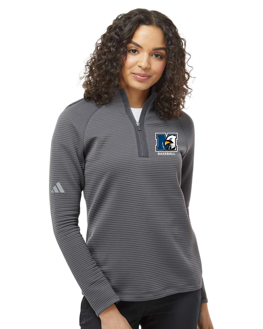 New York Mills Baseball - Grey Quarter Zip - Left Chest