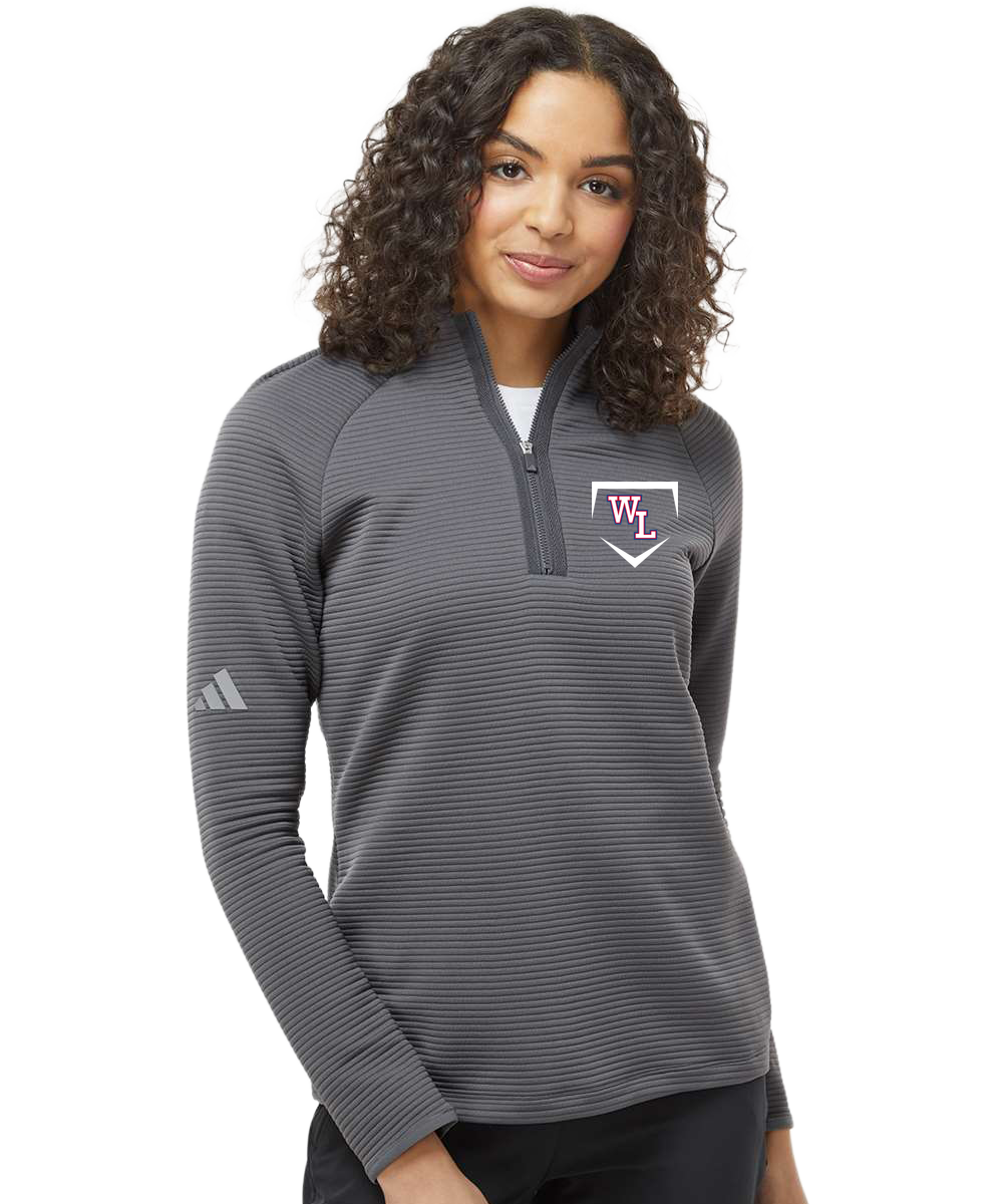 Wisconsin Lutheran Baseball - Grey Quarter Zip - Left Chest
