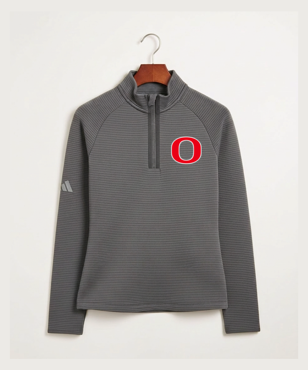 Osakis High School Athletics Coed - Grey Quarter Zip - Left Chest