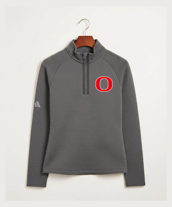 Osakis High School Athletics Coed - Grey Quarter Zip - Left Chest