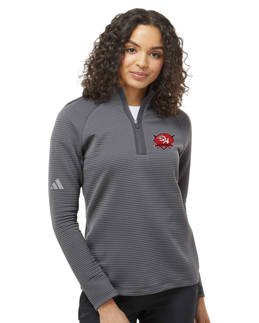St. James Baseball - Grey Quarter Zip - Left Chest