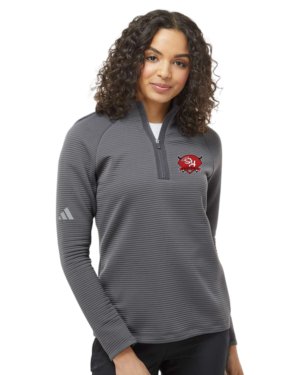 St. James Baseball - Grey Quarter Zip - Left Chest