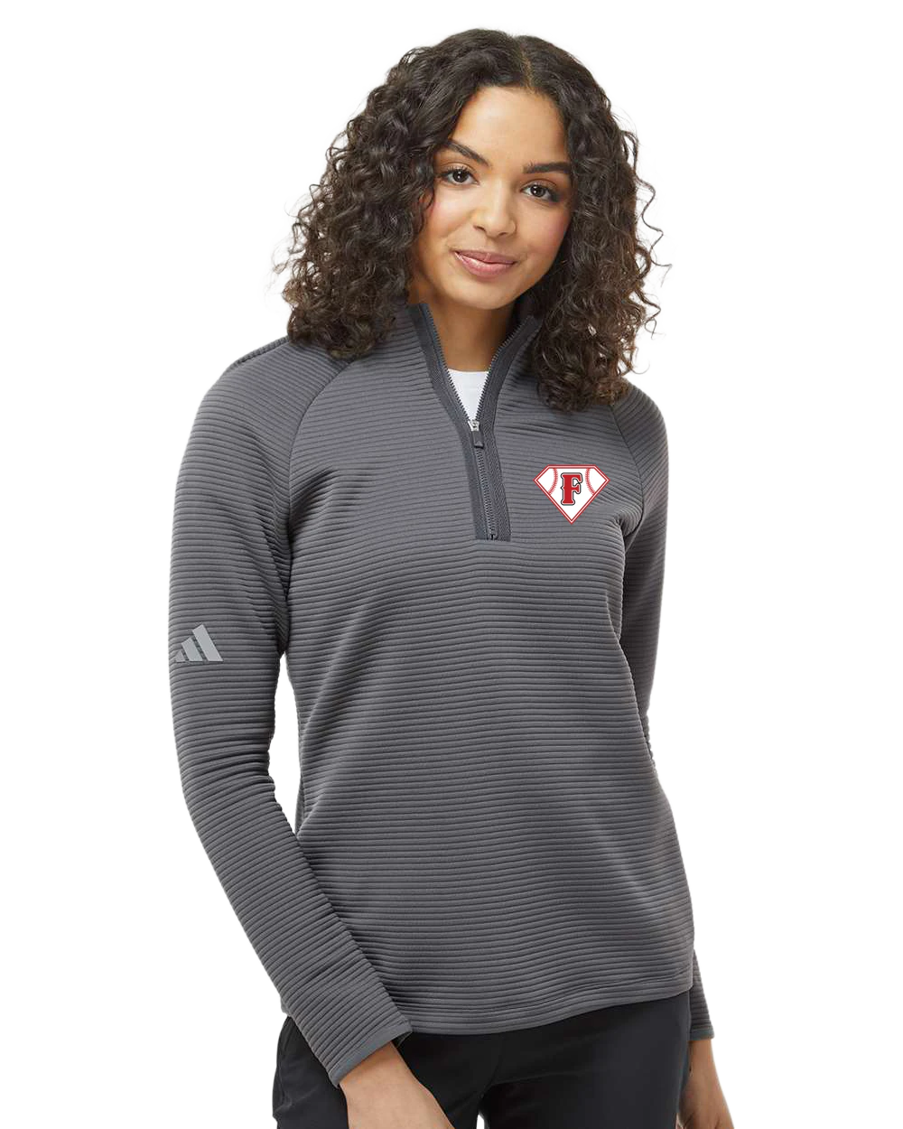 Fairmont Baseball - Grey Quarter Zip - Left Chest