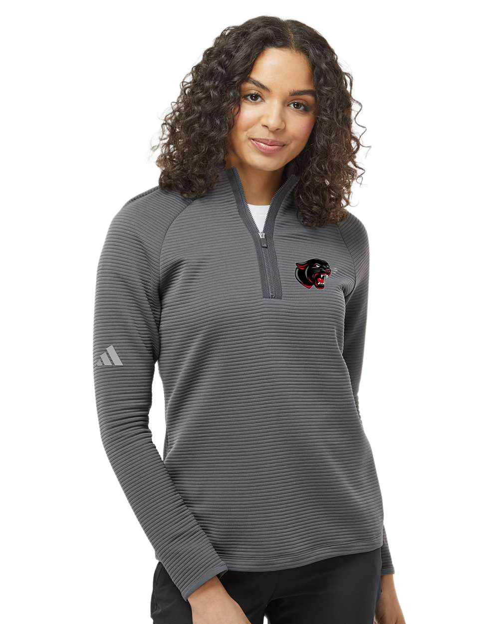 Tracy-Milroy-Balaton Track - Grey Quarter Zip - Left Chest