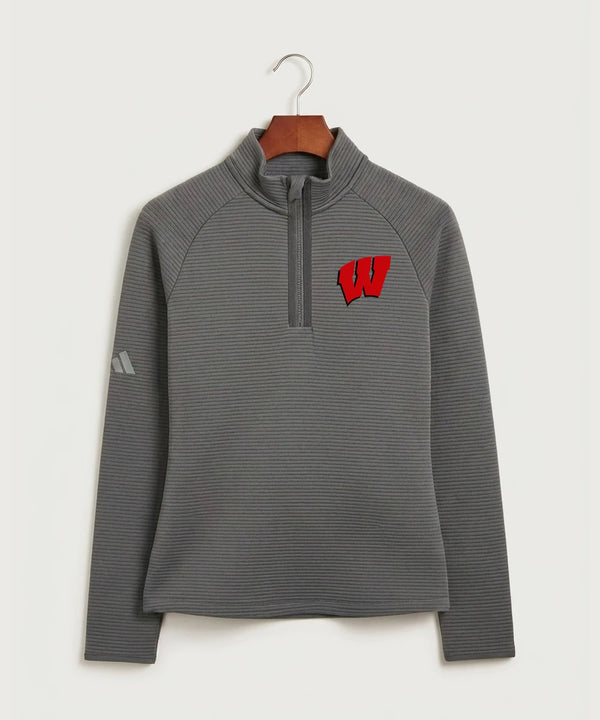 Wisconsin Hanger Test - Grey Quarter Zip - Left Chest (front)
