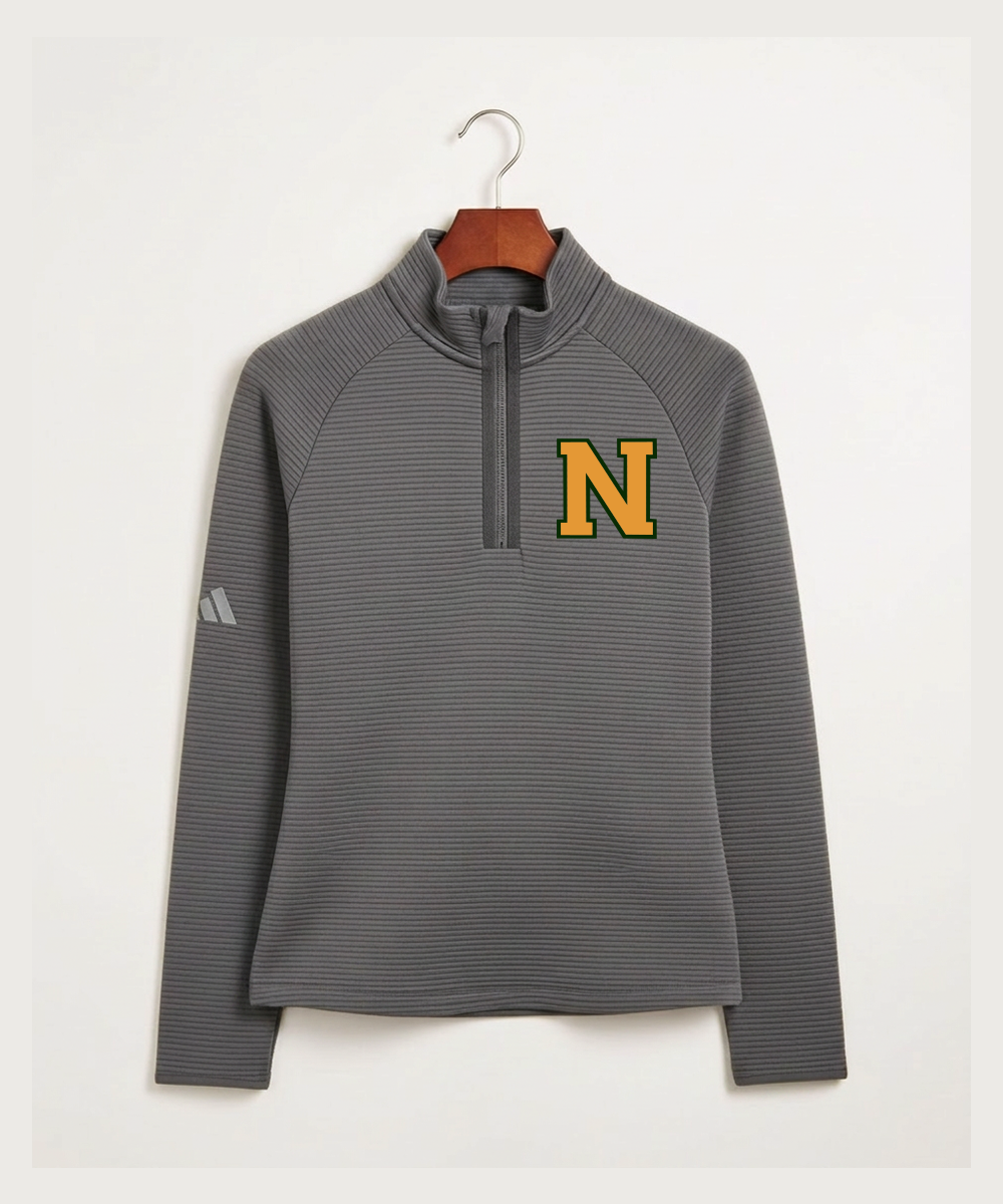 Nevis High School Volleyball (Girls) - Grey Quarter Zip - Left Chest