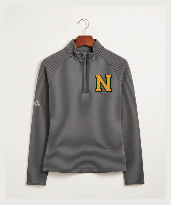 Nevis High School Volleyball (Girls) - Grey Quarter Zip - Left Chest