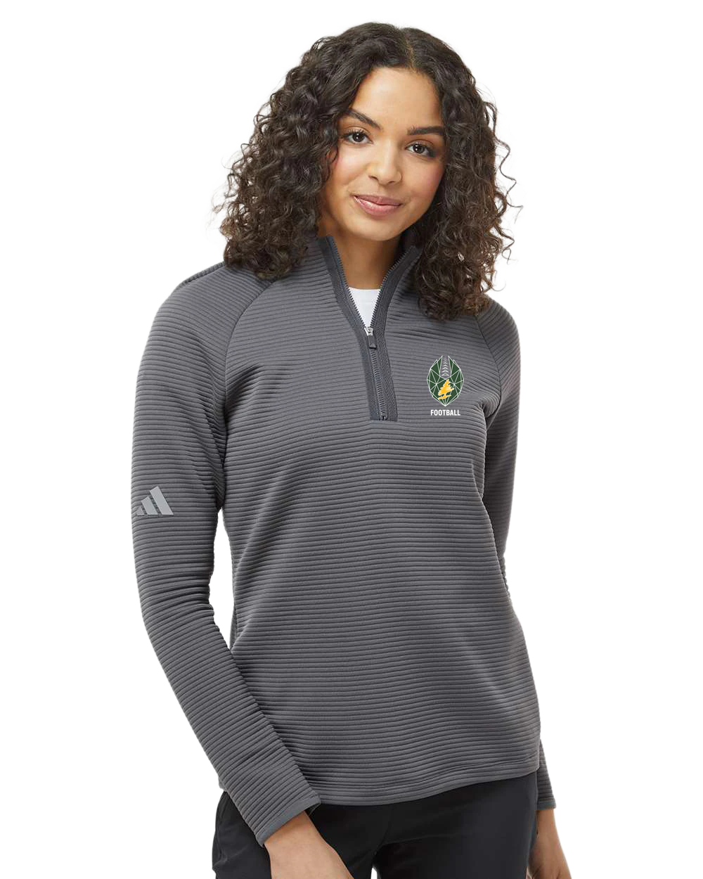 DC Everest Middle School Football — example store - Grey Quarter Zip - Left Chest