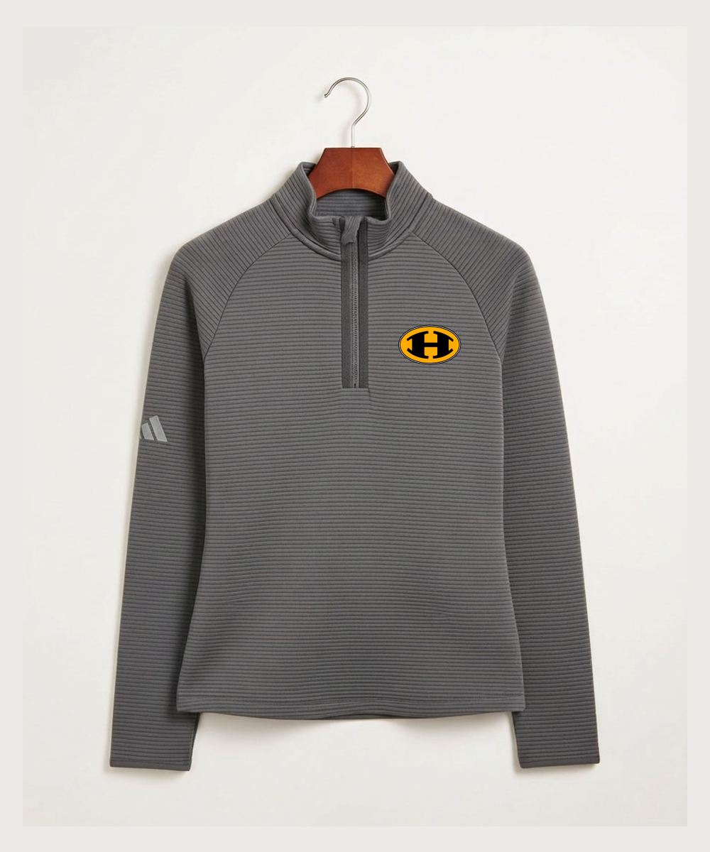 Hutchinson High School Football (Boys) - Grey Quarter Zip - Left Chest