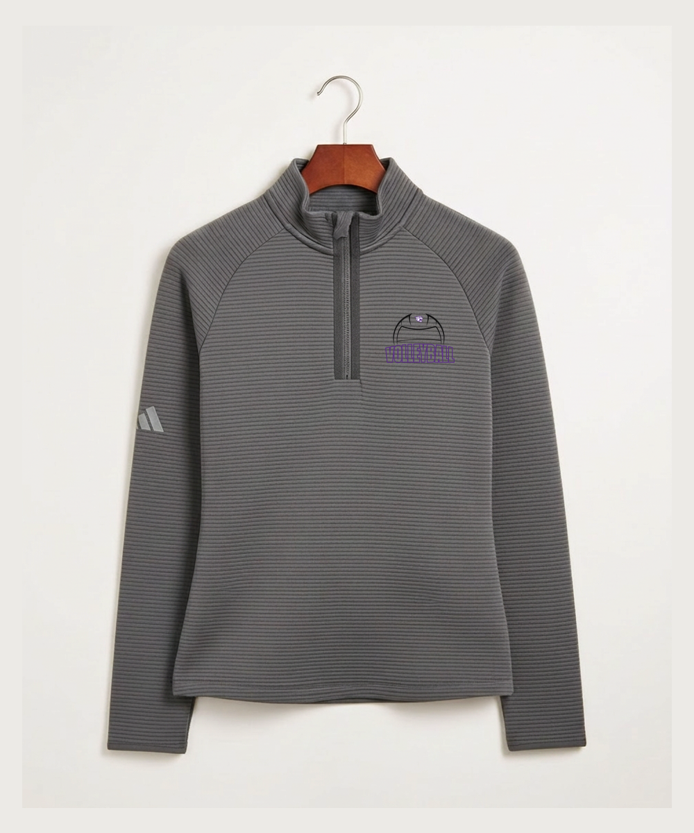 Goodhue High School Volleyball (Girls) - Grey Quarter Zip - Left Chest