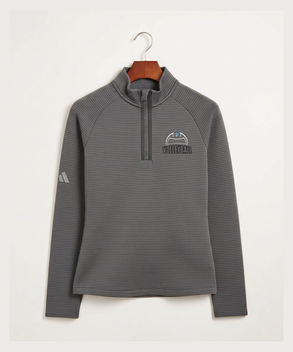 Janesville Waldorf Pemberton Volleyball (Girls) - Grey Quarter Zip - Left Chest