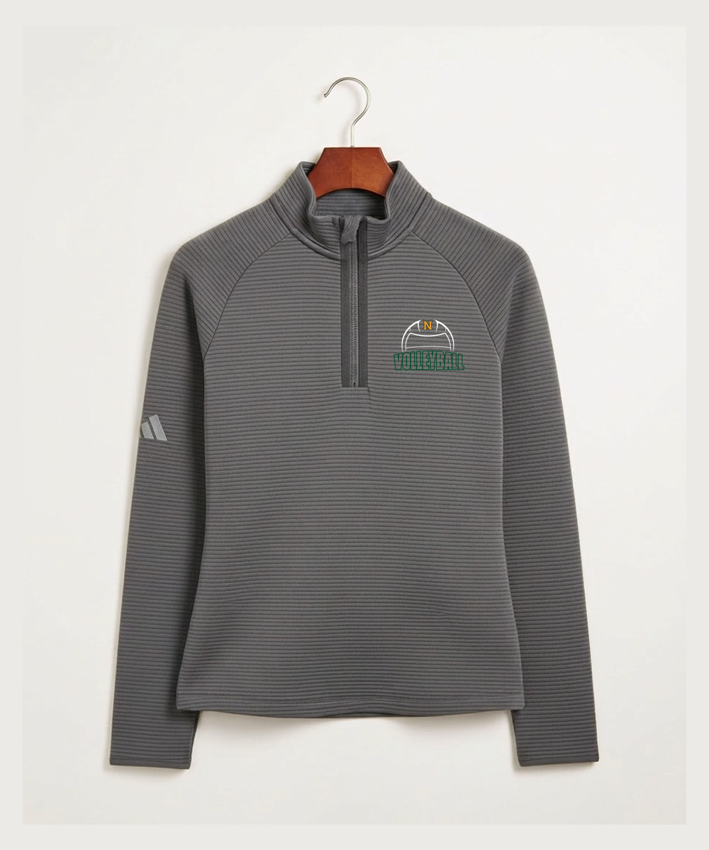 Nevis High School Volleyball (Girls) - Grey Quarter Zip - Left Chest