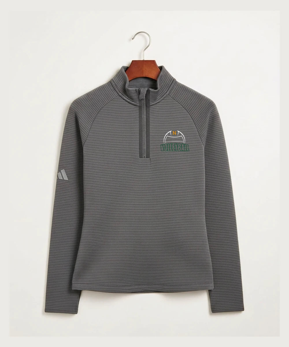 Nevis High School Volleyball (Girls) - Grey Quarter Zip - Left Chest