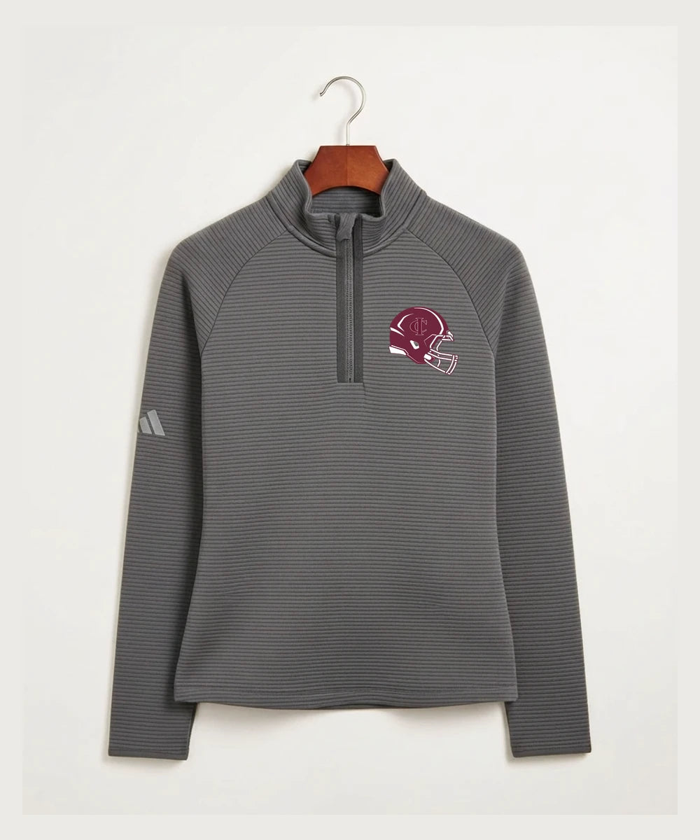 Crosby Ironton High School Football (Boys) - Grey Quarter Zip - Left Chest