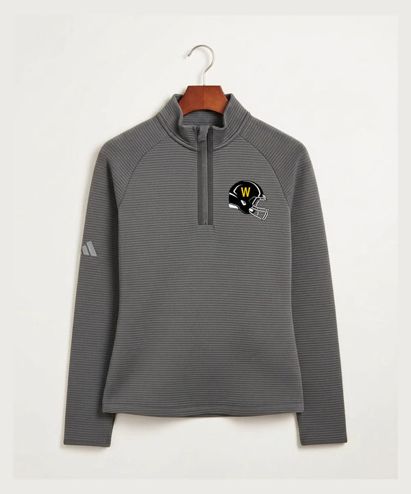 Warroad High School Football (Boys) - Grey Quarter Zip - Left Chest