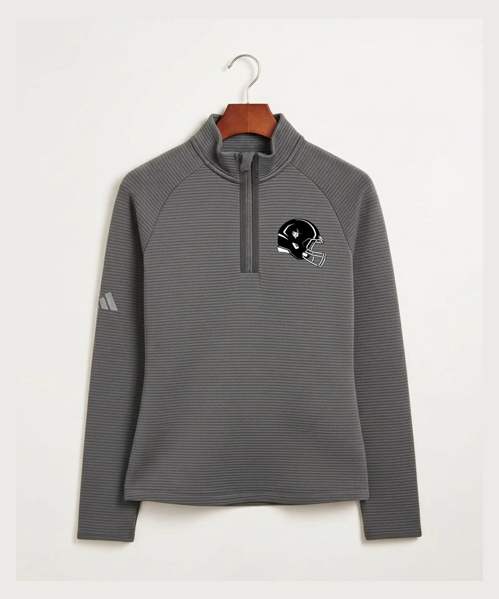 Border West Football (Boys) - Grey Quarter Zip - Left Chest