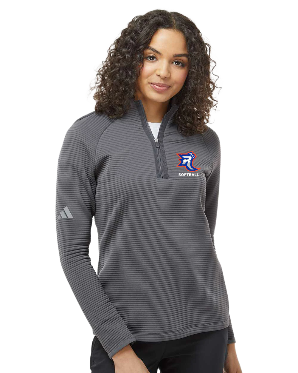 Carlton Wrenshall Softball - Grey Quarter Zip - Left Chest