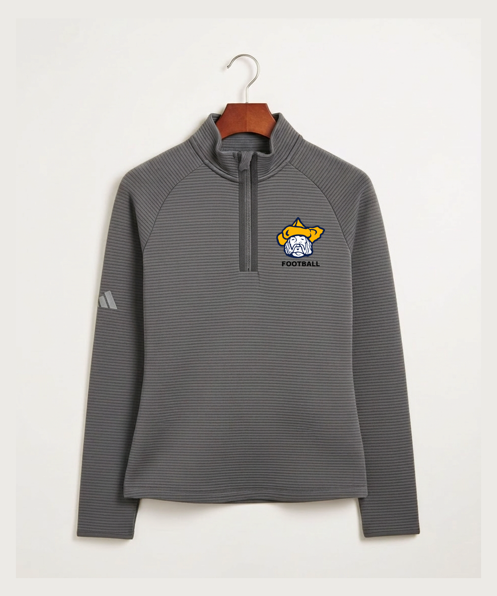 Polo HS Football general - Grey Quarter Zip - Left Chest