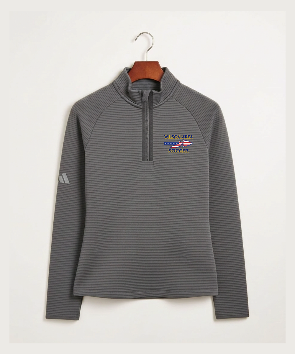 Wilson Area School Soccer Soccer - Grey Quarter Zip - Left Chest