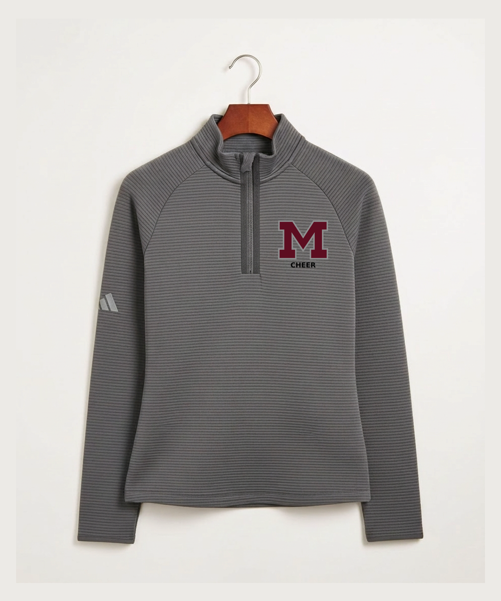 Moline Cheer general - Grey Quarter Zip - Left Chest