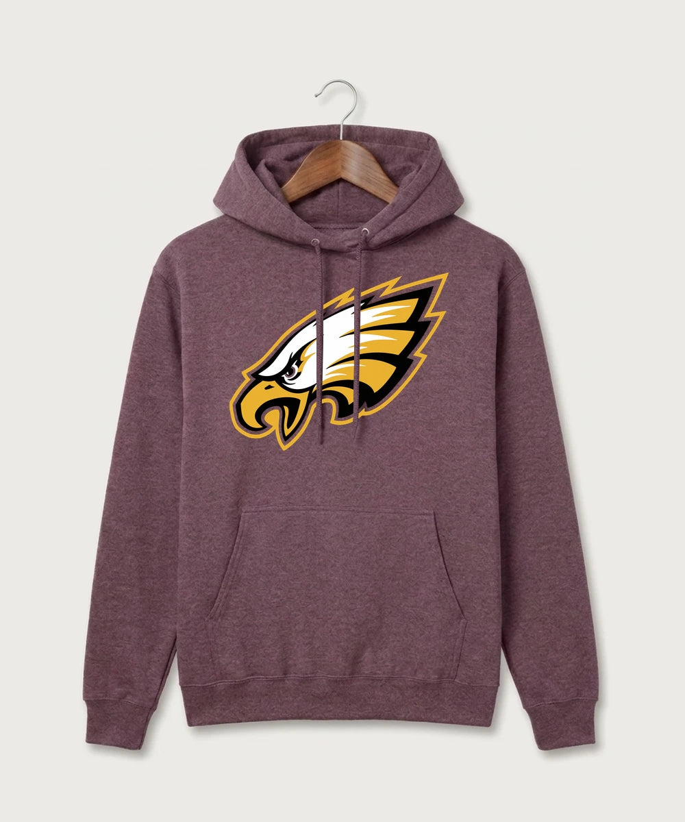 Dover-Eyota High School Volleyball (Girls) - Heather Athletic Maroon Port & Co Core Fleece Pullover Hooded Sweatshirt. PC78H