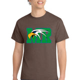 Maple River High School hockey_boys - Heather Dark Chocolate Brown Port & Co Core Cotton Tee. PC54