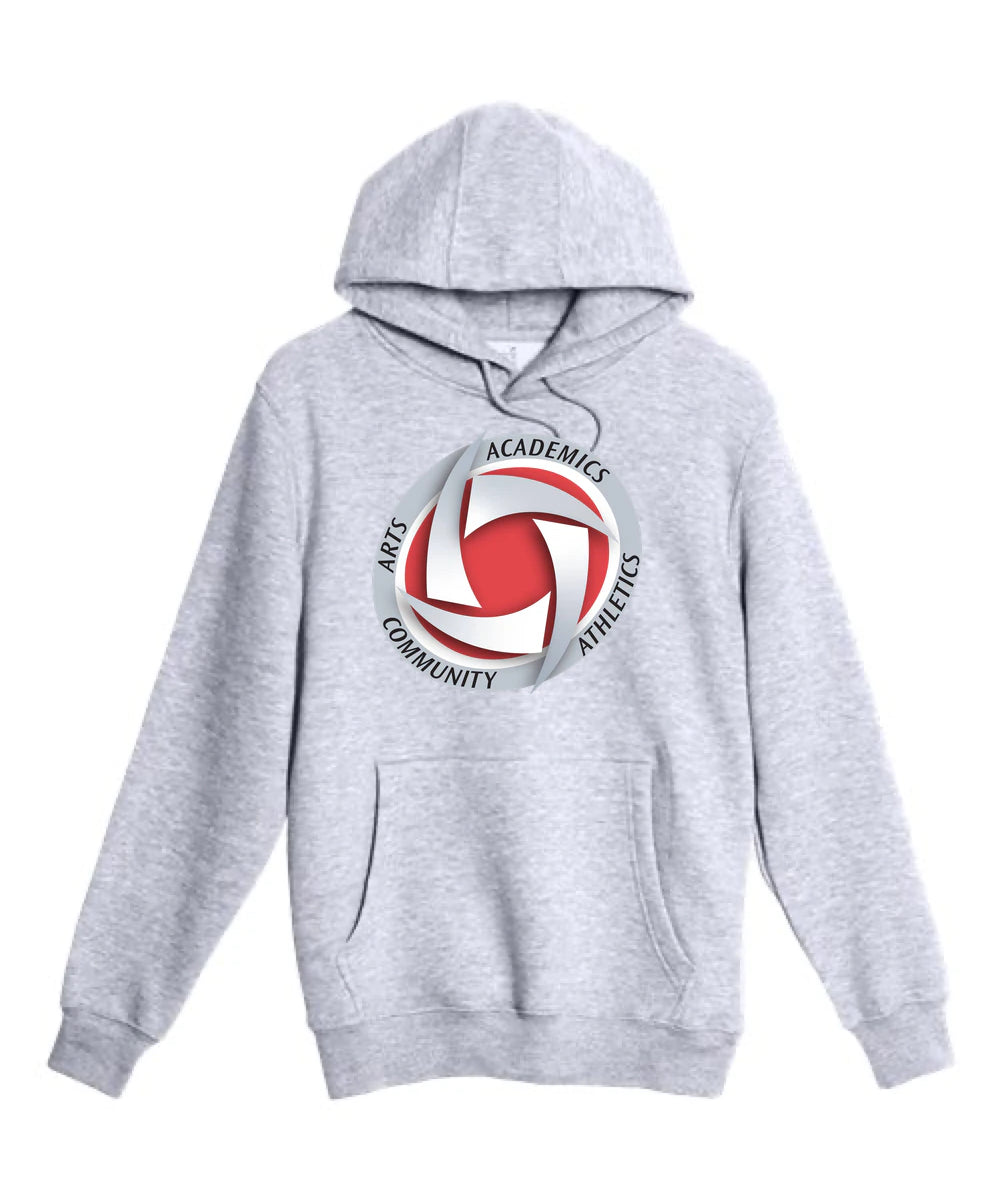 Houston Volleyball - Heather Grey Hoodie Value - Full Front