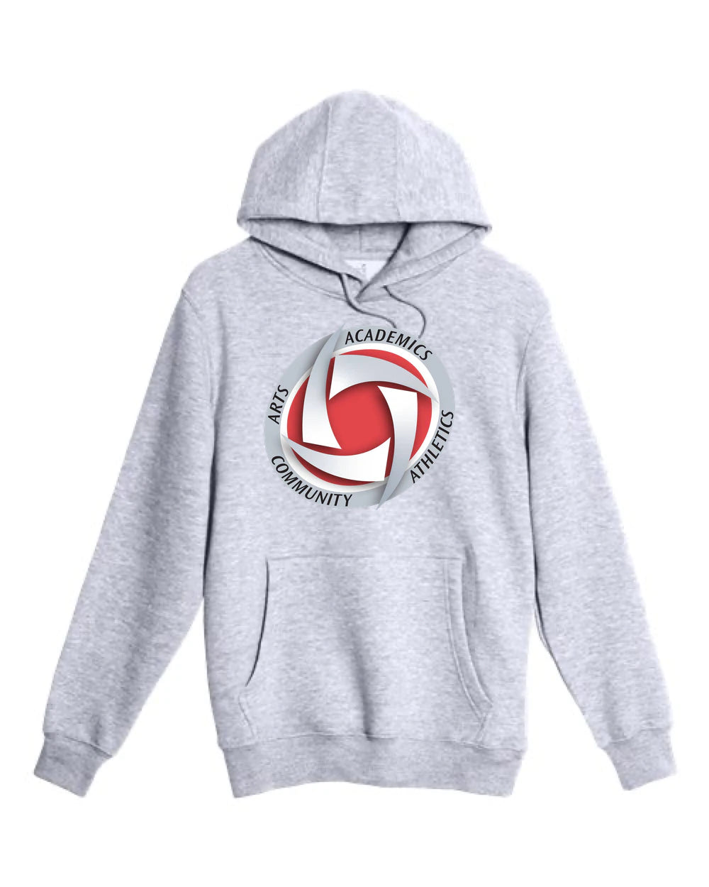 Houston Volleyball - Heather Grey Hoodie Value - Full Front
