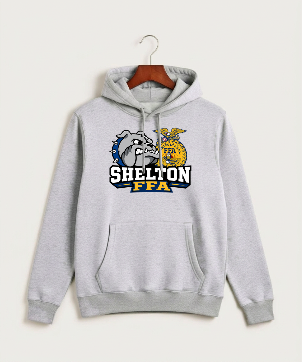 Shelton High School FFA general - Heather Grey Hoodie Value - Full Front