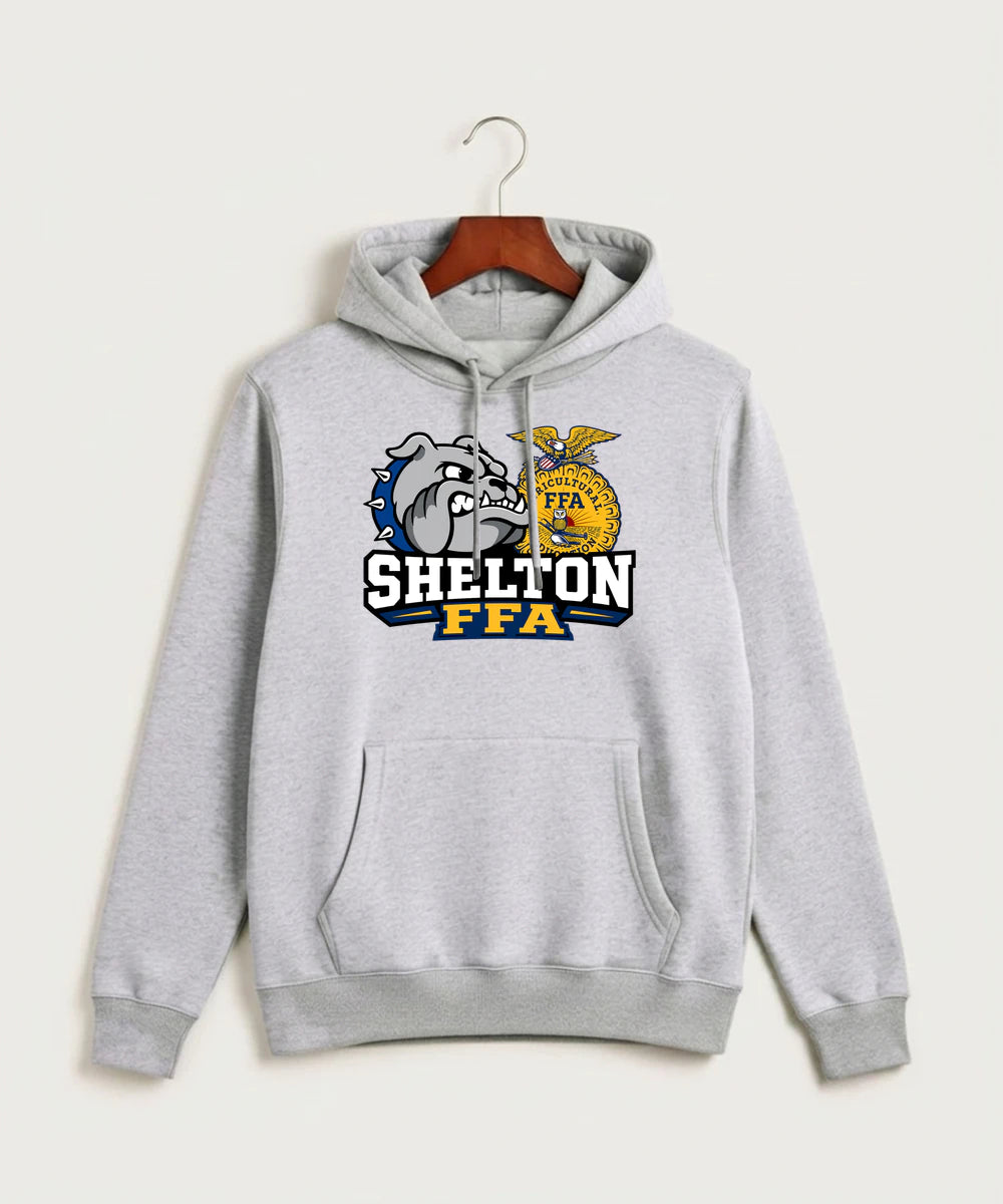 Shelton High School FFA general - Heather Grey Hoodie Value - Full Front