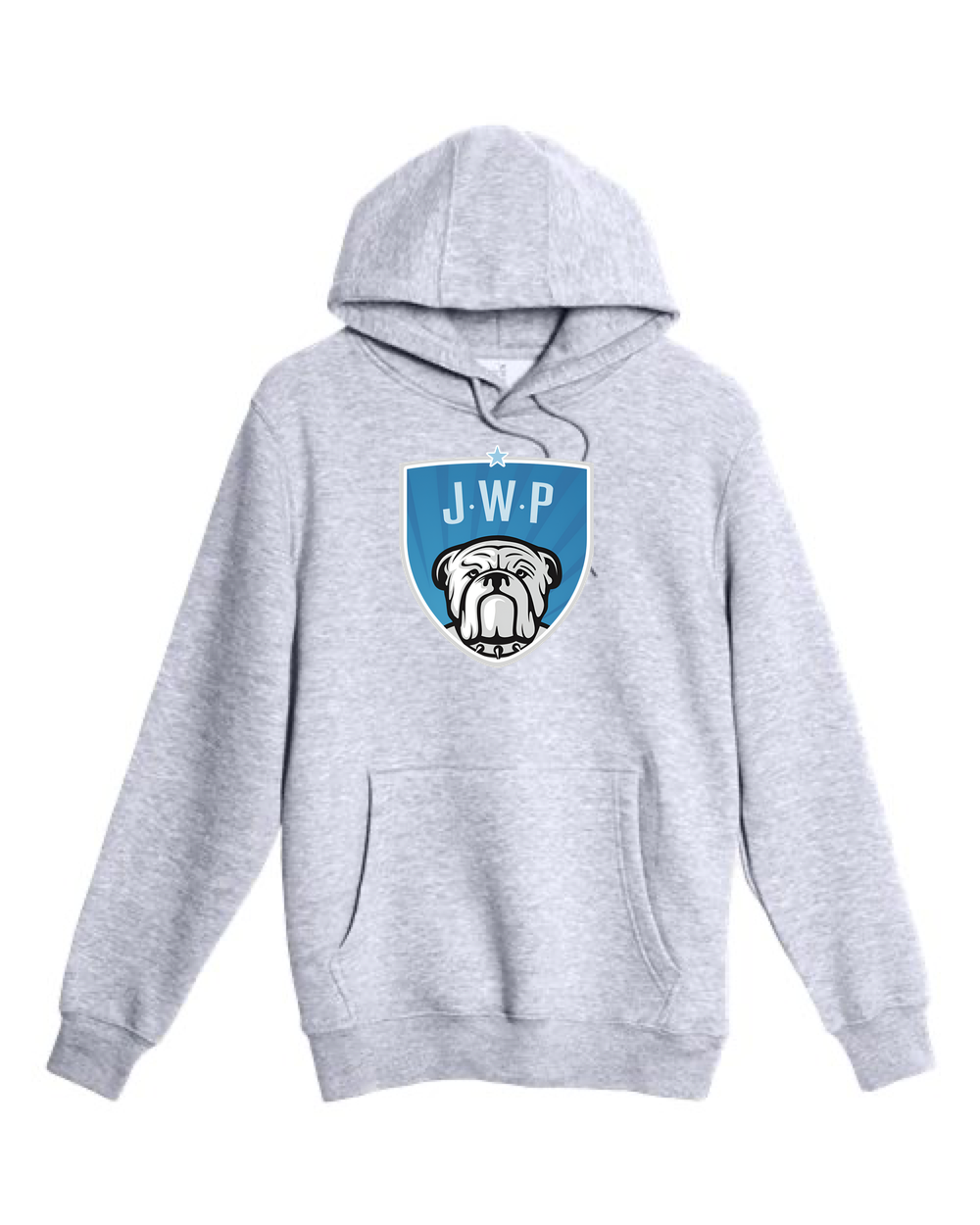 JWP Football - Heather Grey Hoodie Value - Full Front