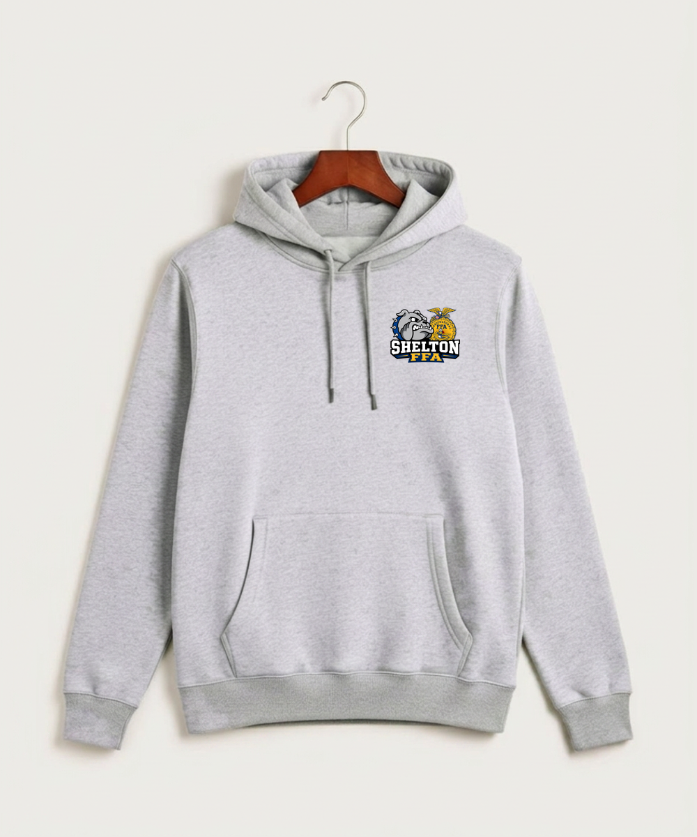 Shelton High School FFA general - Heather Grey Hoodie Value - Left Chest