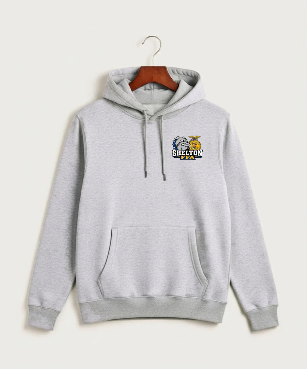 Shelton High School FFA general - Heather Grey Hoodie Value - Left Chest