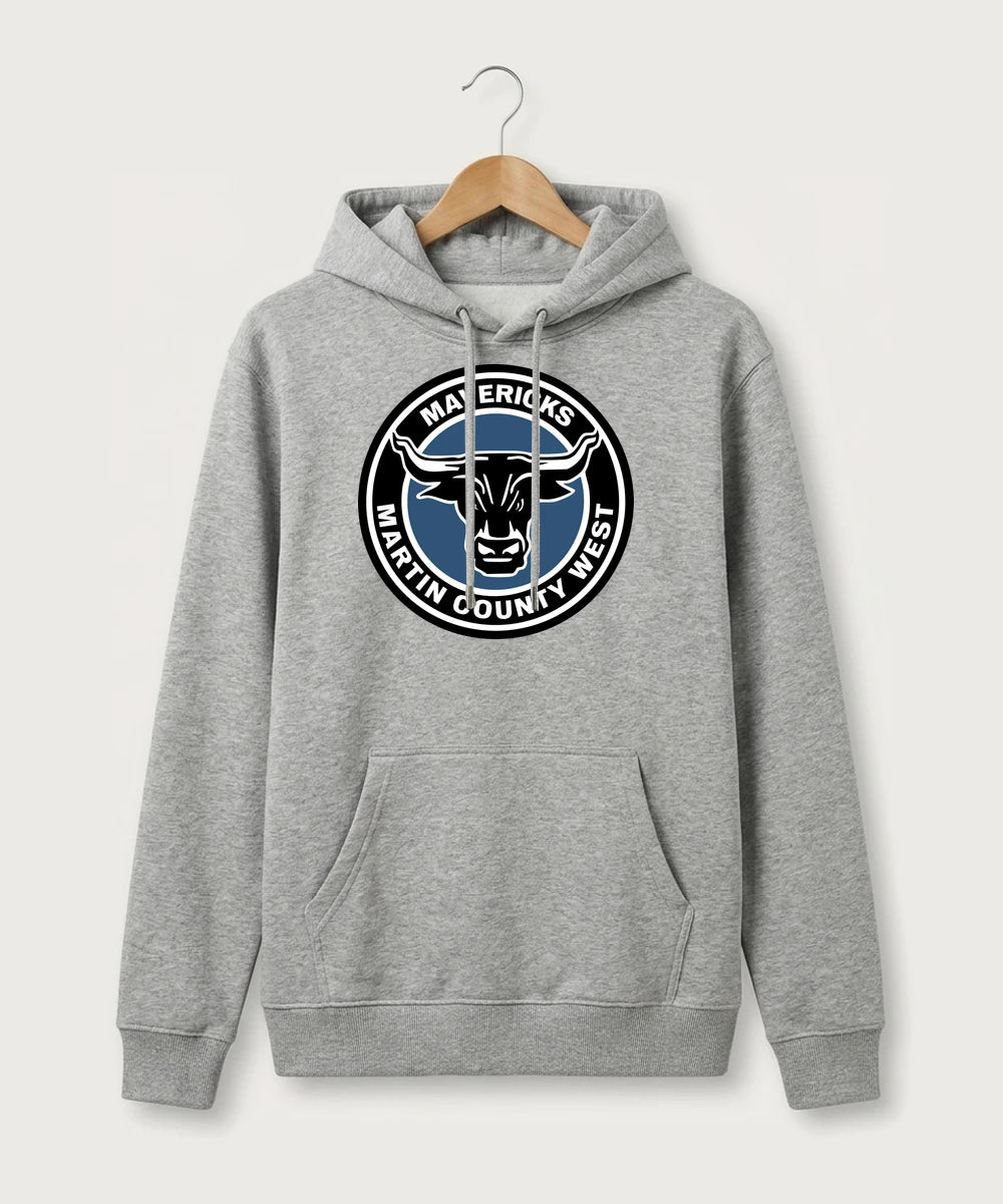 Martin County West High School Football (Boys) - Heather Grey Hoodie Value