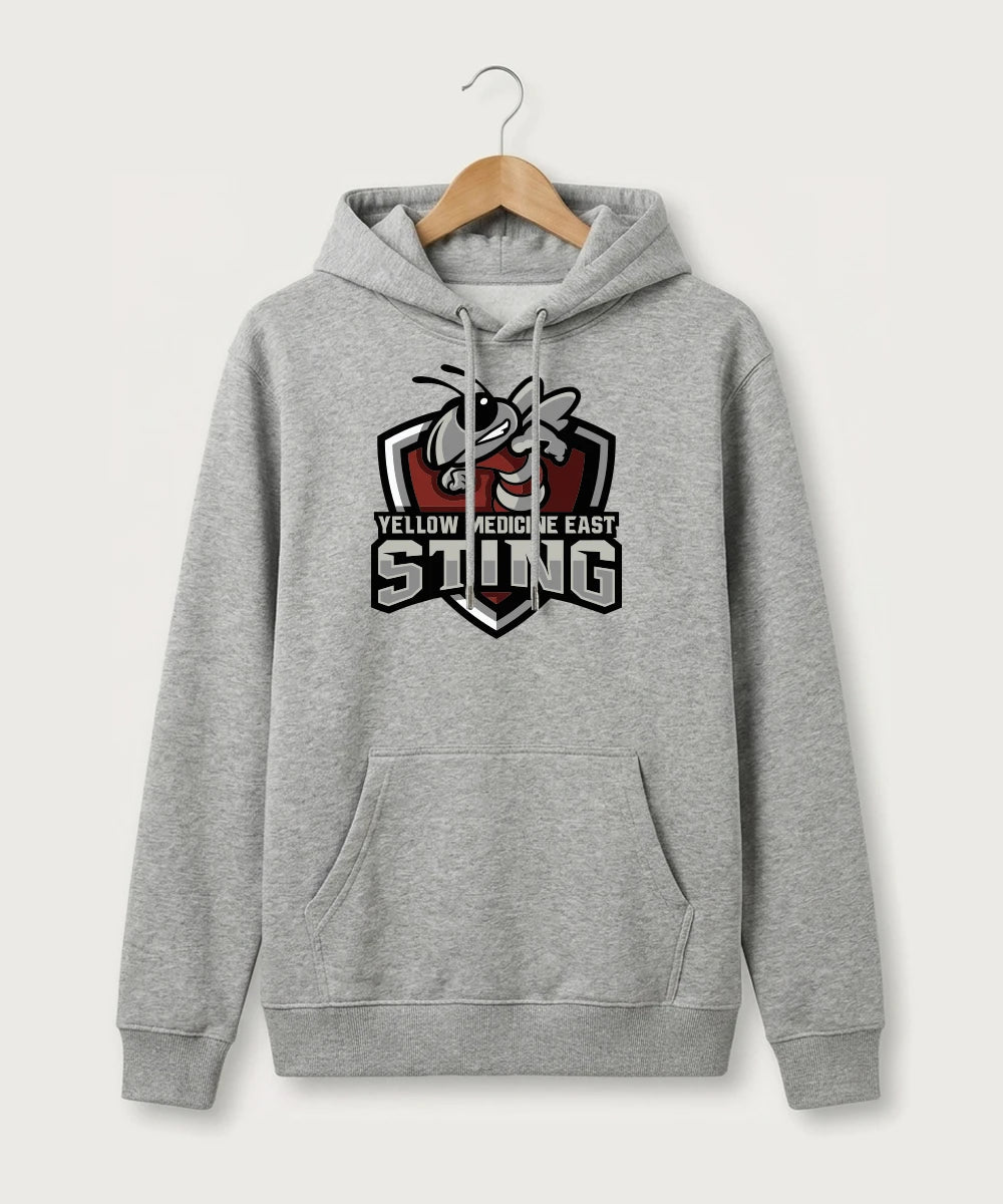 Yellow Medicine East High School Football (Boys) - Heather Grey Hoodie Value