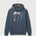 Bemidji High School Football (Boys) - Heather Navy Port & Co Core Fleece Pullover Hooded Sweatshirt. PC78H