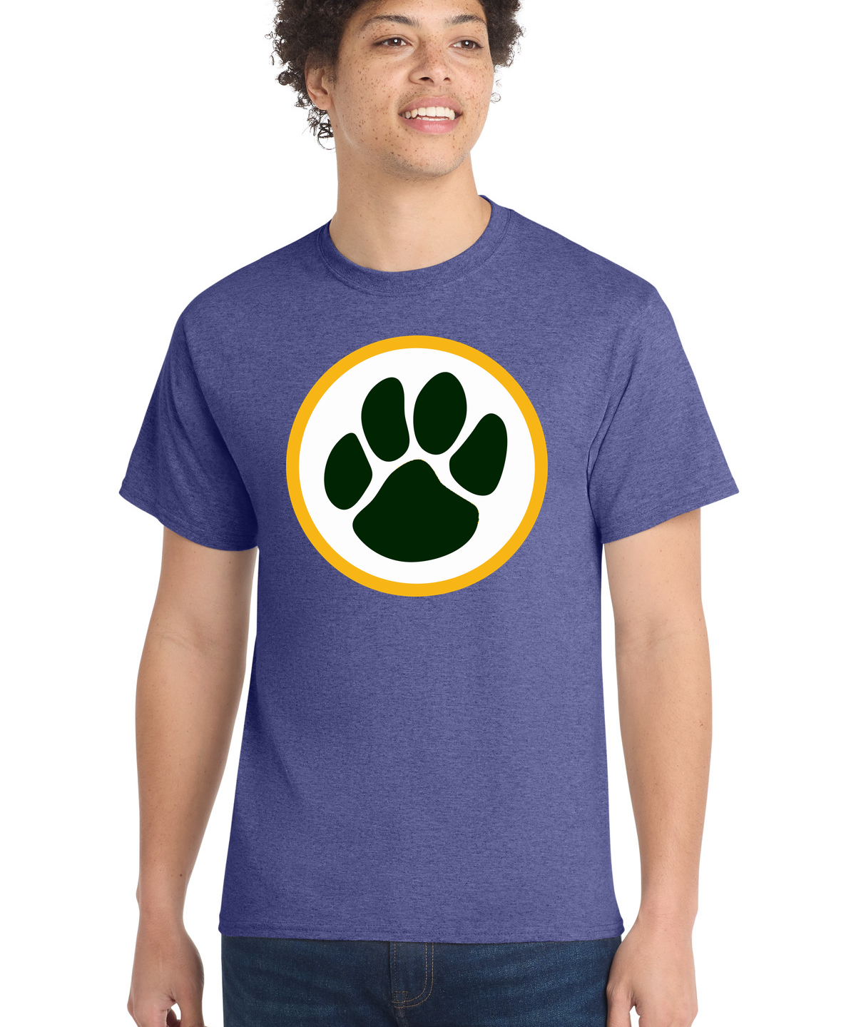 Ashwaubenon High School Football (Boys) - Heather Purple Port & Co Core Cotton Tee. PC54