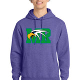 Maple River High School hockey_boys - Heather Purple Port & Co Core Fleece Pullover Hooded Sweatshirt. PC78H