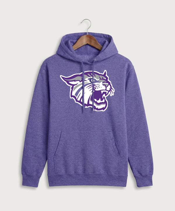 Goodhue High School Volleyball (Girls) - Heather Purple Port & Co Core Fleece Pullover Hooded Sweatshirt. PC78H