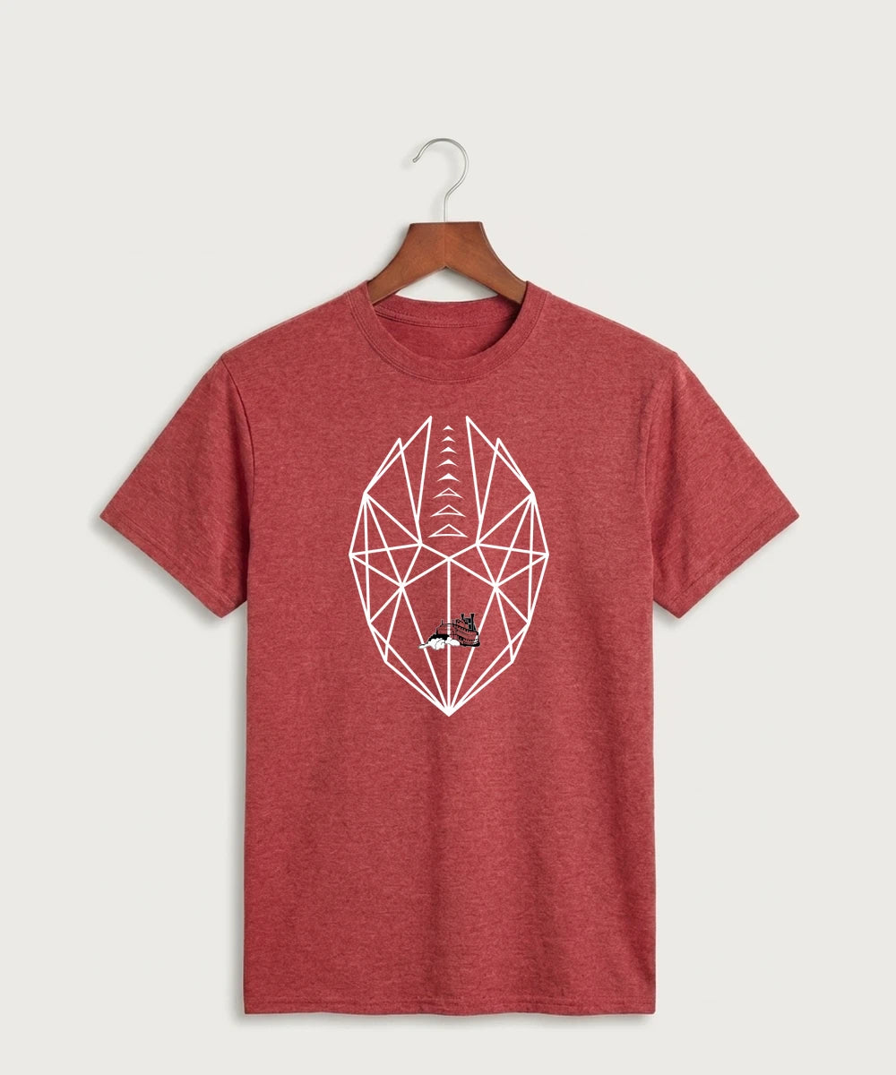 Fulton High School Football (Boys) - Heather Red Port & Co Core Cotton Tee. PC54