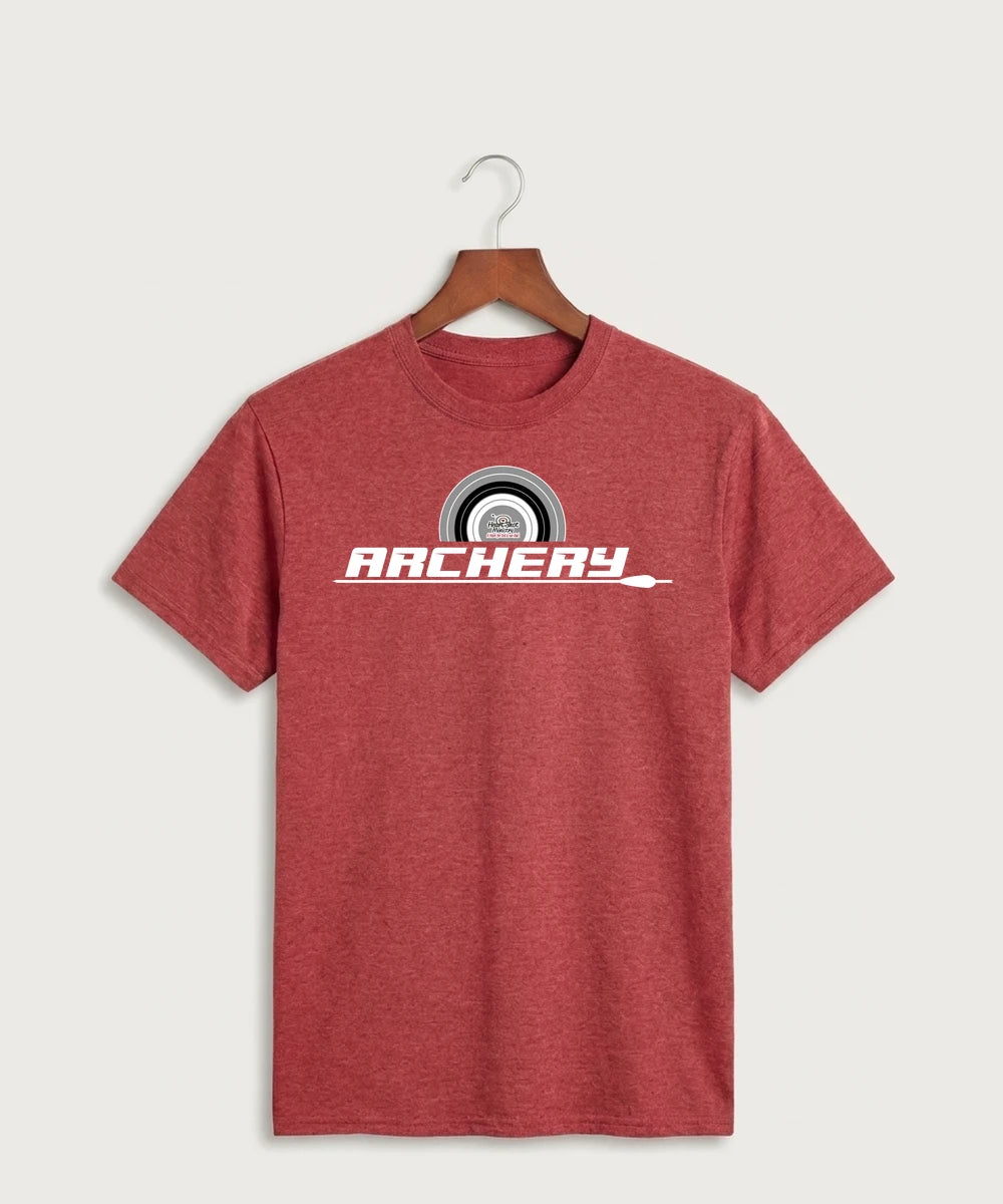 Heart Shot Ministry Archery Team Store - Heather Red Port & Co Core Cotton Tee. PC54