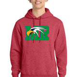 Maple River High School hockey_boys - Heather Red Port & Co Core Fleece Pullover Hooded Sweatshirt. PC78H