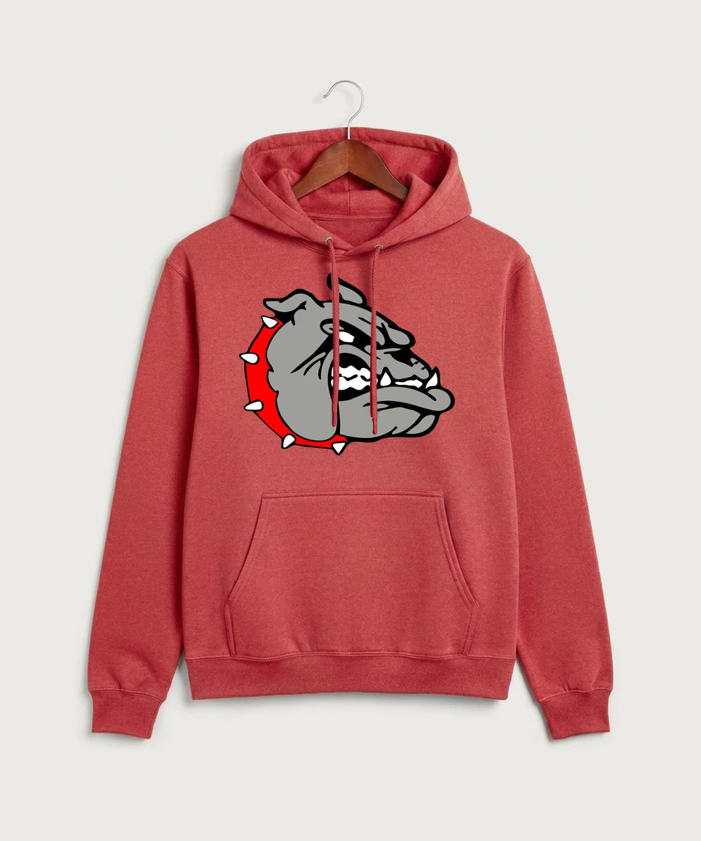 Otter Tail Central Football (Boys) - Heather Red Port & Co Core Fleece Pullover Hooded Sweatshirt. PC78H