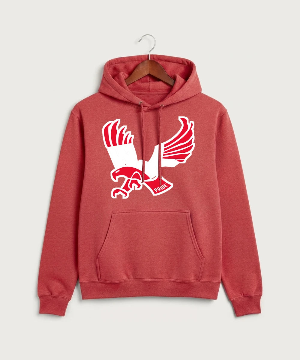 Wabasha Kellogg High School Volleyball (Girls) - Heather Red Port & Co Core Fleece Pullover Hooded Sweatshirt. PC78H
