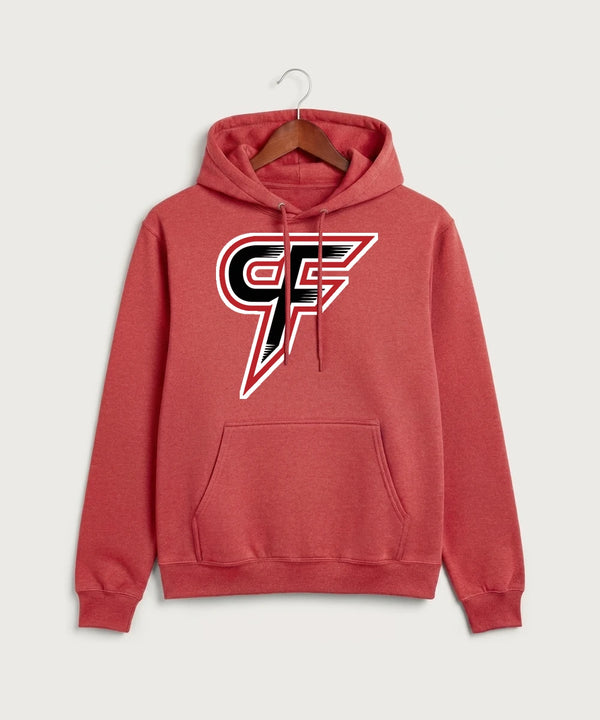 Cannon Falls High School Volleyball (Girls) - Heather Red Port & Co Core Fleece Pullover Hooded Sweatshirt. PC78H