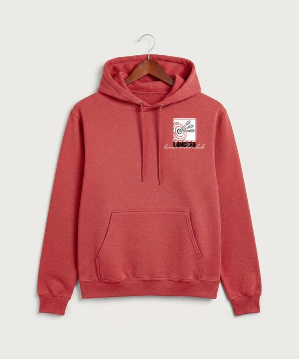 Lancer Archer Club Archery Team Store - Heather Red Port & Co Core Fleece Pullover Hooded Sweatshirt. PC78H